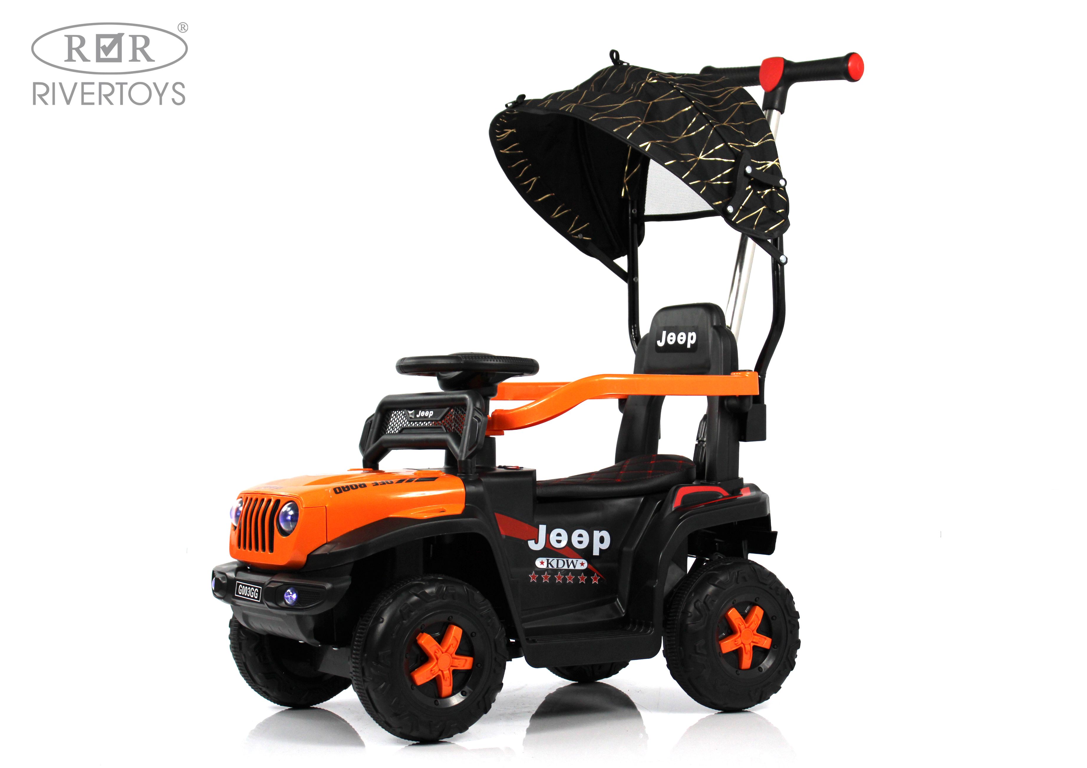 Электромобиль RIVERTOYS G003GG-ORANGE С пультом ДУ - фото 5