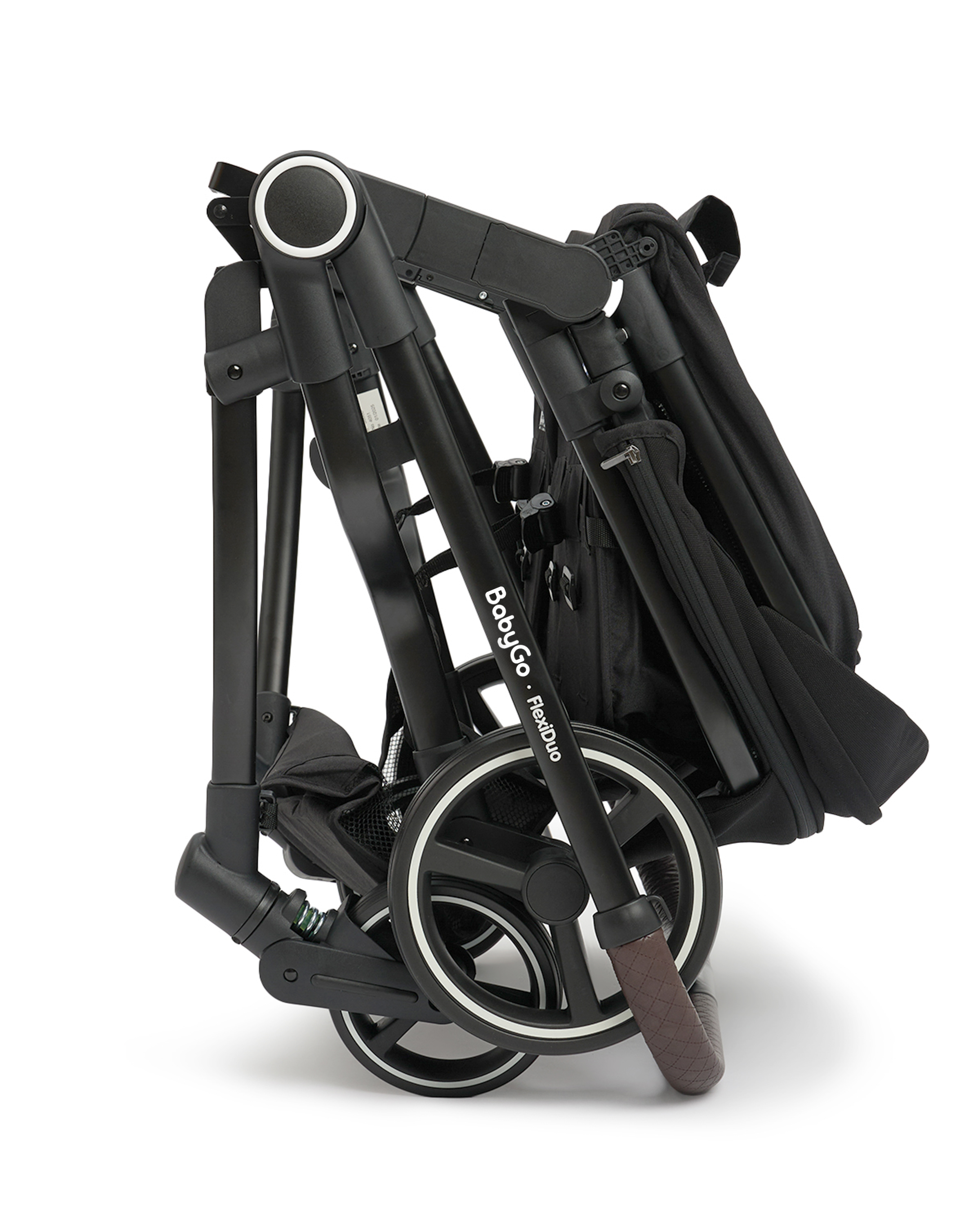 Коляска прогулочная для двойни BabyGo Flexi Duo New черный - фото 21