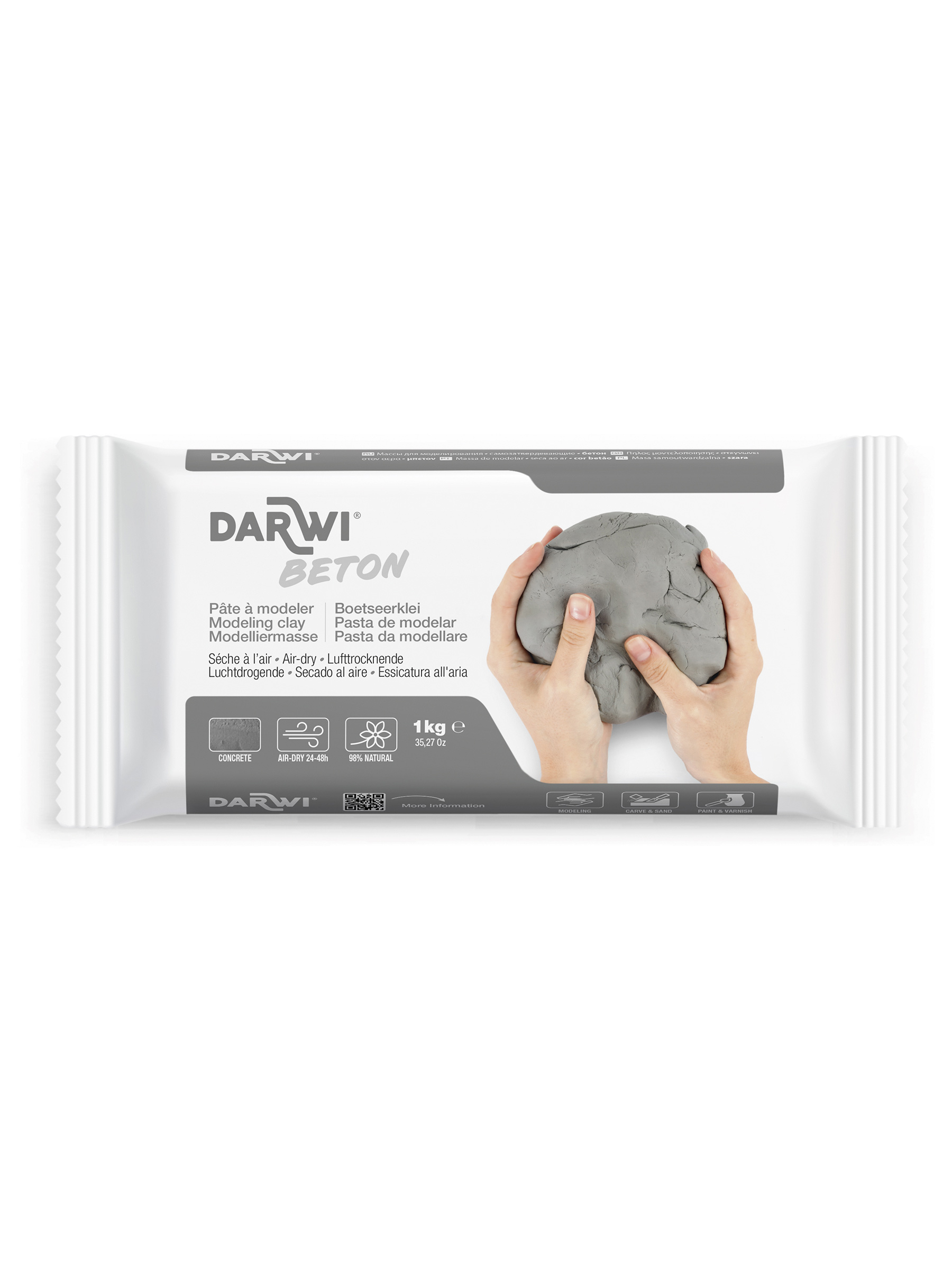 Масса для лепки Darwi Самоотвердевающая BETON 1 кг - фото 8