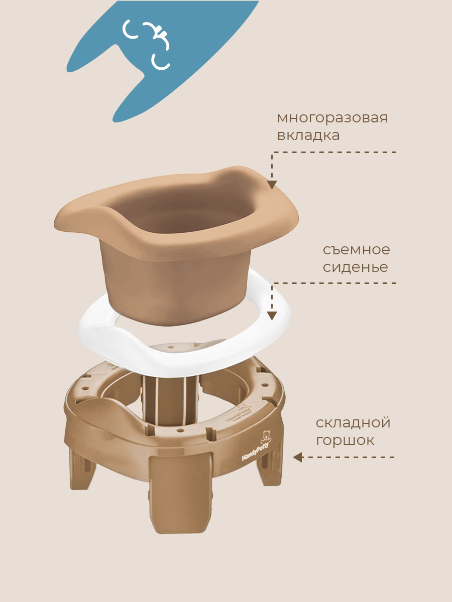 Горшок ROXY-KIDS Дорожный бежевый - фото 2