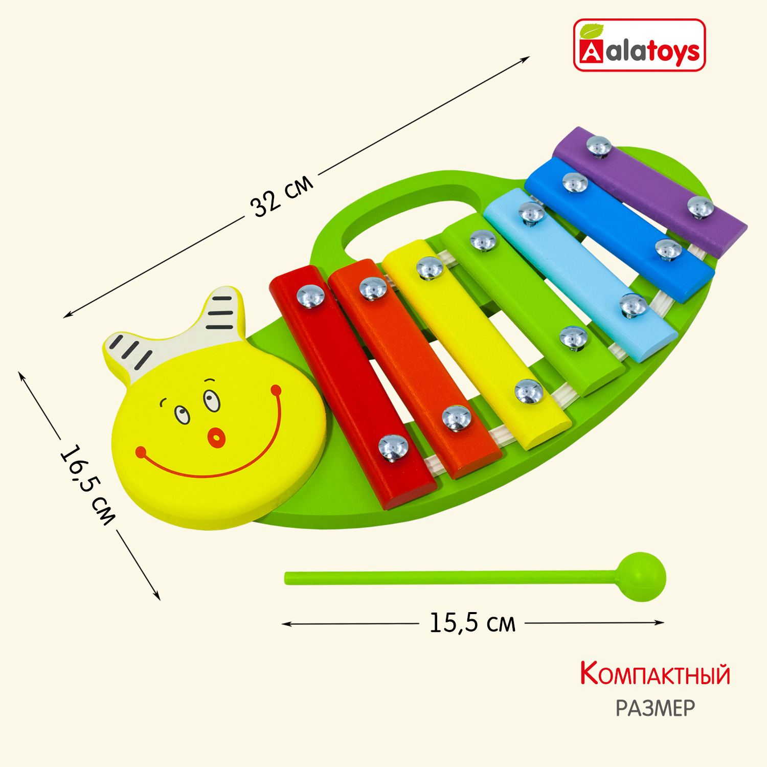 Игрушка музыкальная Alatoys Улитка ксилофон в ассортименте - фото 5