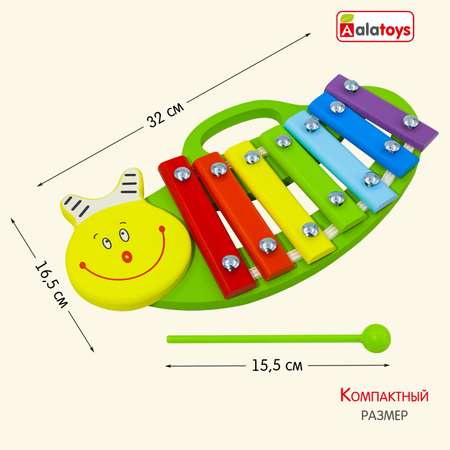 Игрушка музыкальная Alatoys Улитка ксилофон в ассортименте