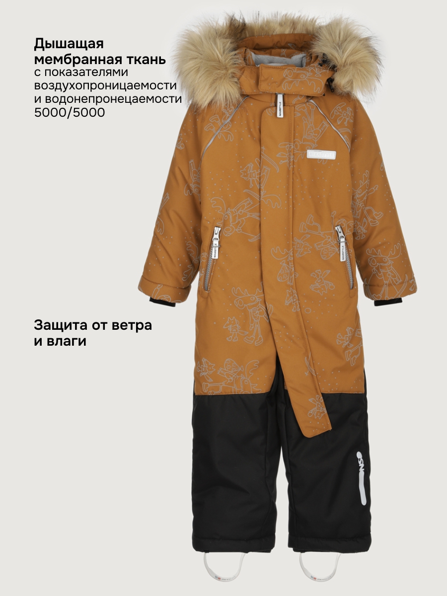 Комбинезон NIKASTYLE 8з0325 кэмел/черный - фото 2
