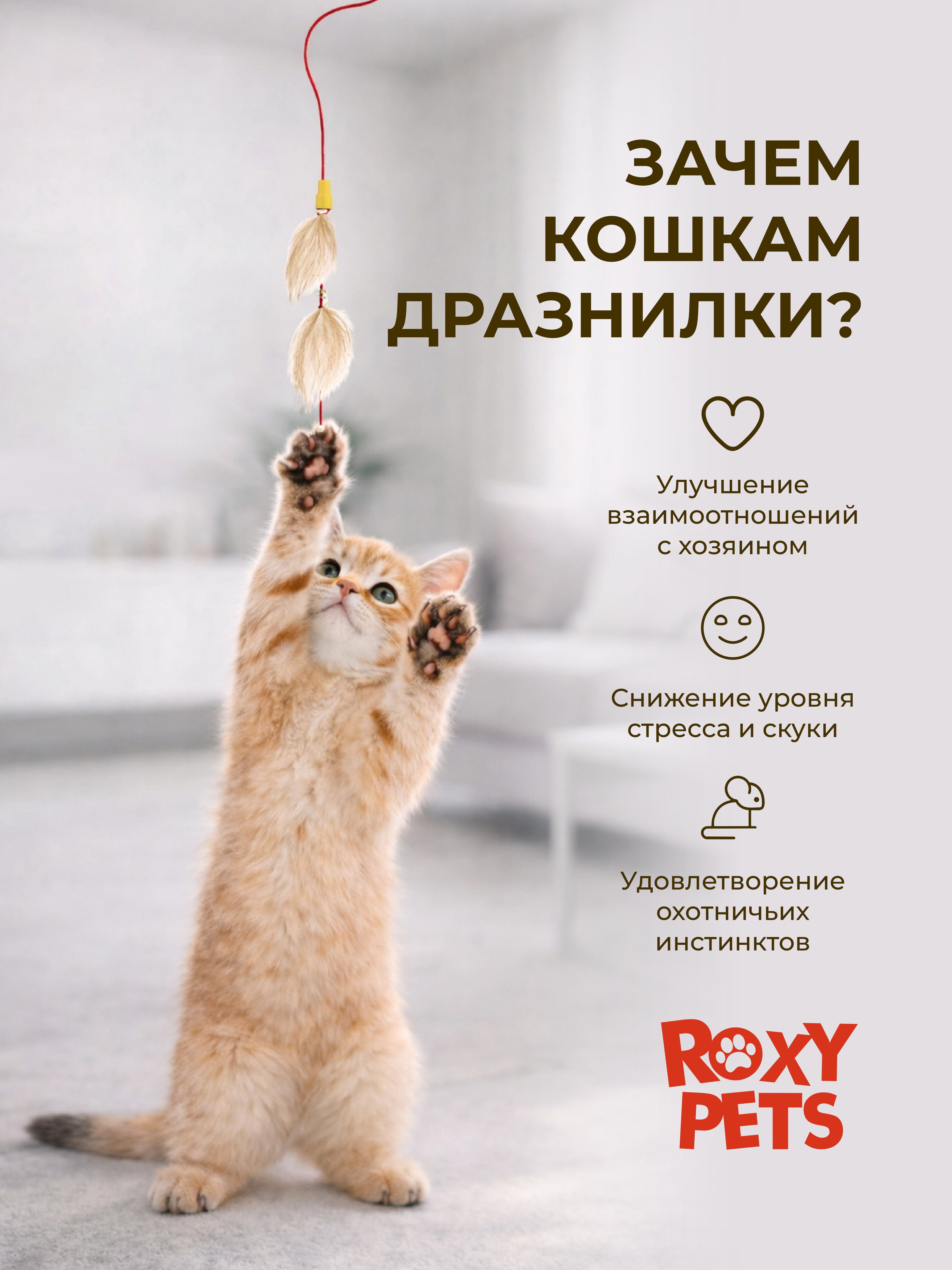 Дразнилка для кошек ROXY PETS Кисточки рыси - фото 4
