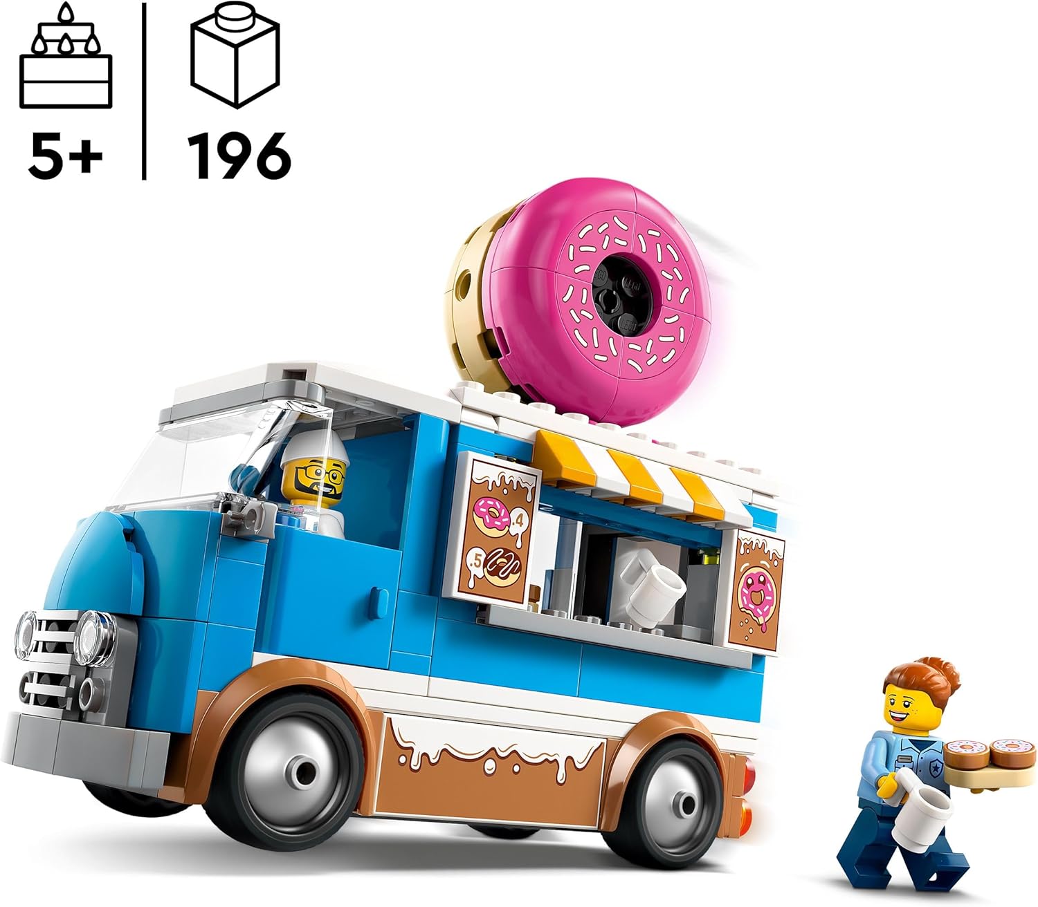 Конструктор LEGO City Грузовик для пончиков блочный - фото 2