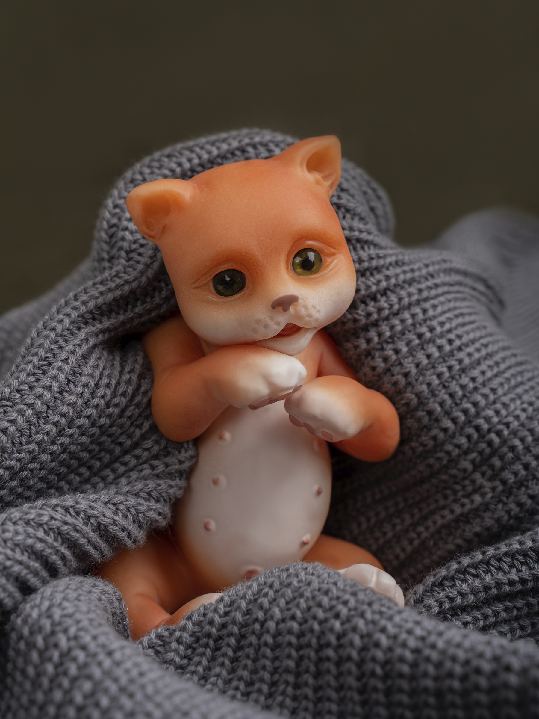 Кукла мини Magic Manufactory Magic Pets Кот реборн рыжий высота 19 см 4631175965854 - фото 21