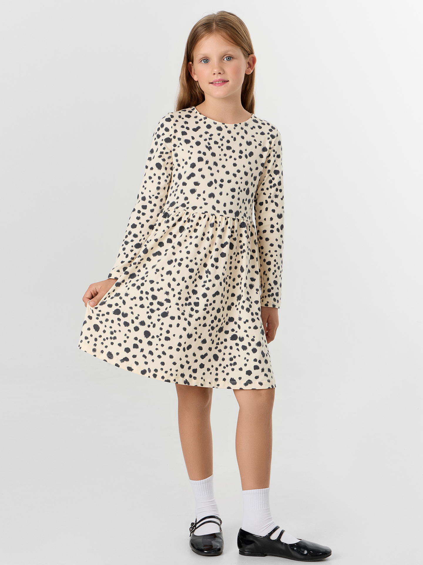 Платье Mark Formelle (Марк Формэль) 157778/пятнышки на айвори - фото 1