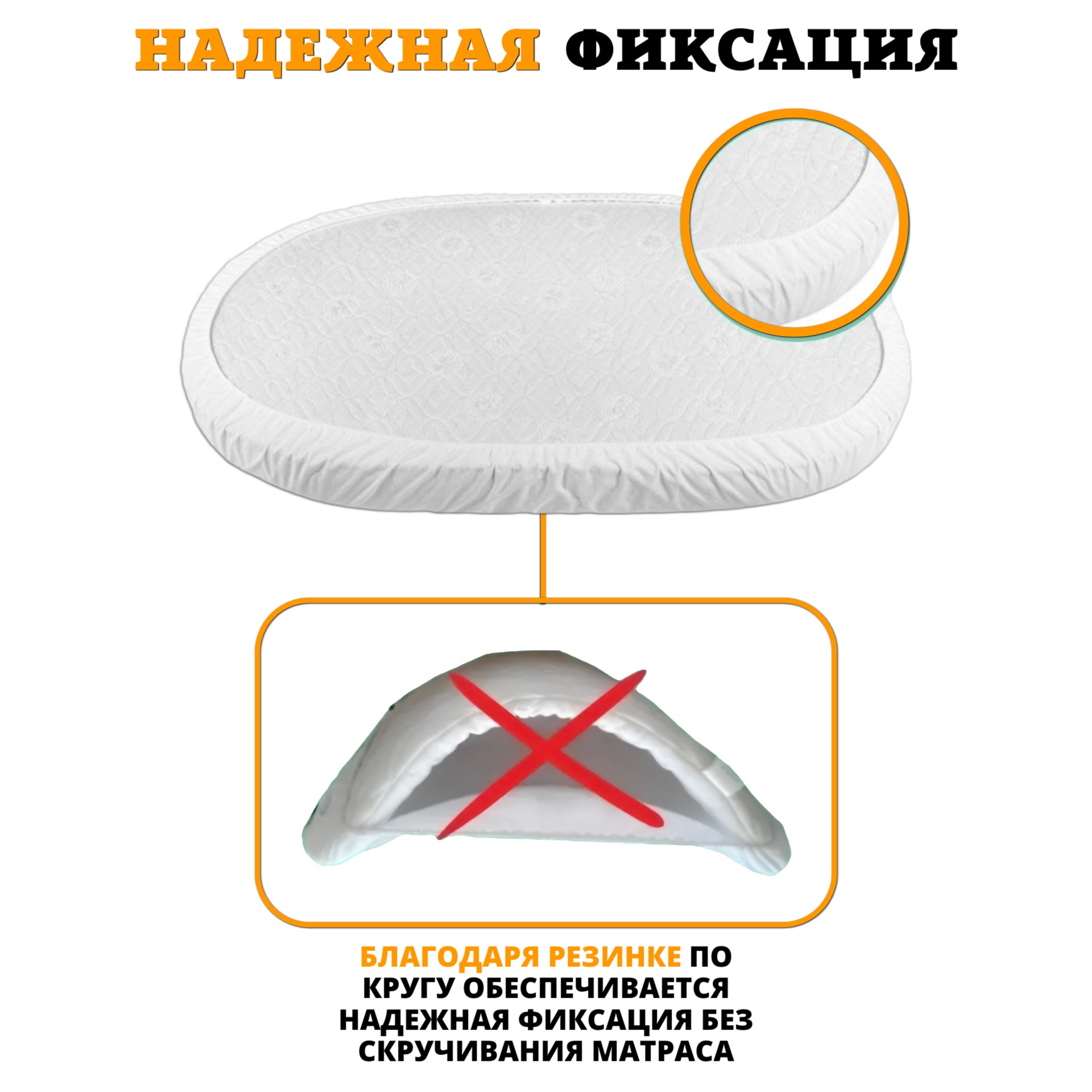 Наматрасник гнездышко Floopsi Наматрасник для кокона 70х40 - фото 3