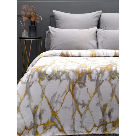 Плед PAVLine Аэро Софт Мрамор с золотом 150 x 200 см