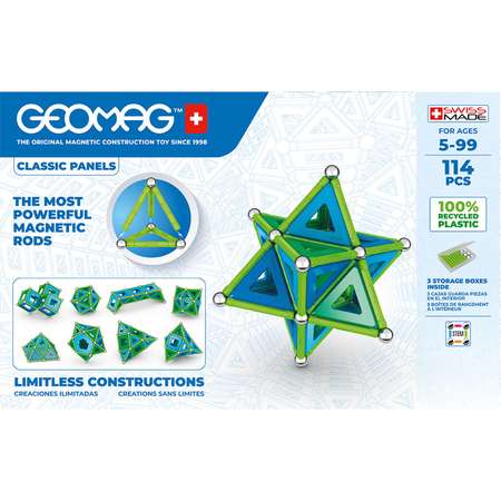 Конструктор Geomag магнитный 114 дет.
