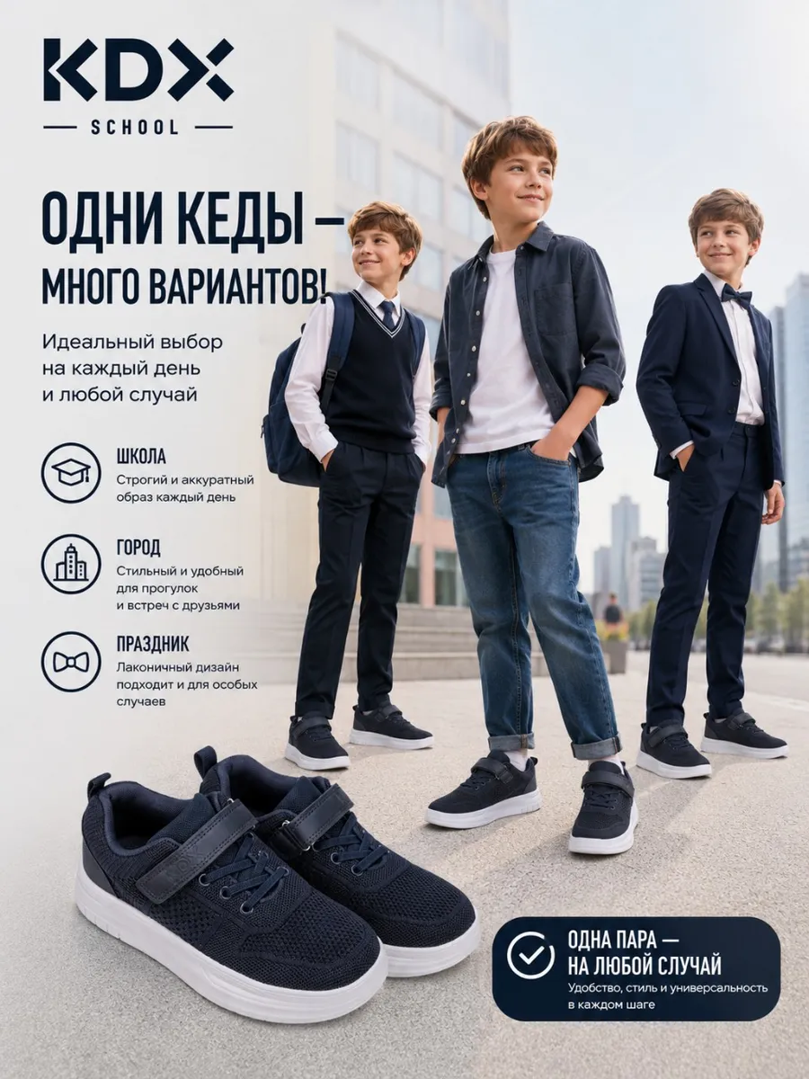 Туфли KDX FLSC-01 navy - фото 4