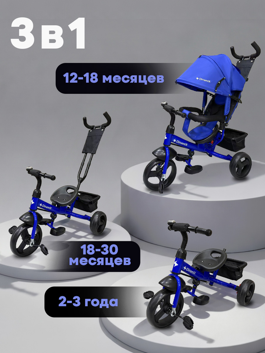 Трехколесный велосипед DinaMiX 10 дюймов - фото 2