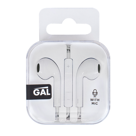 Наушники с микрофоном GAL GAL белый HM-060WT