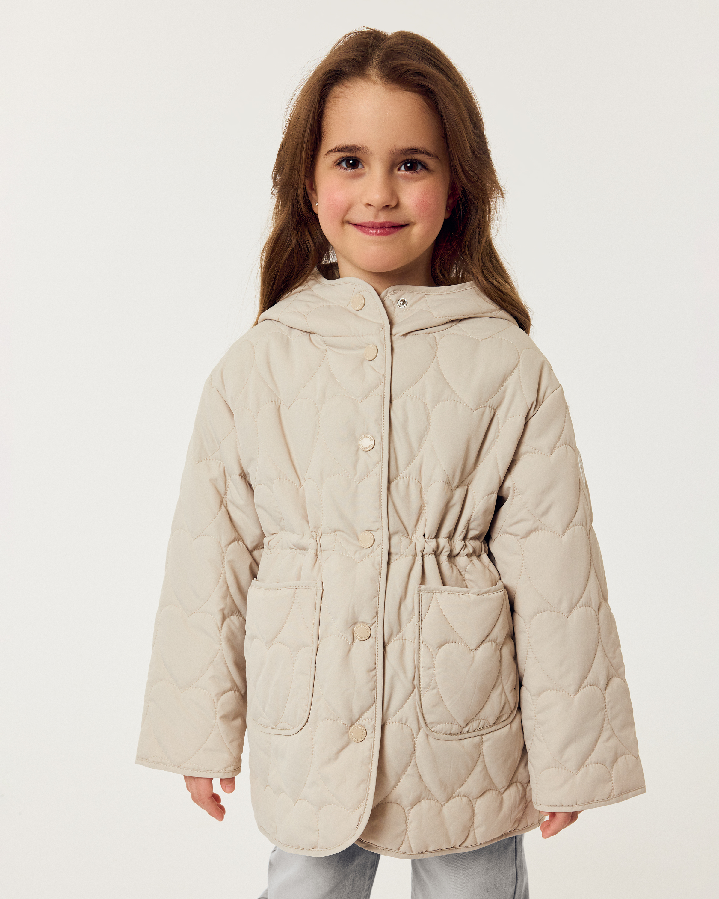 Изображение товара Куртка Futurino для девочки стёганая демисезонная бежевого цвета