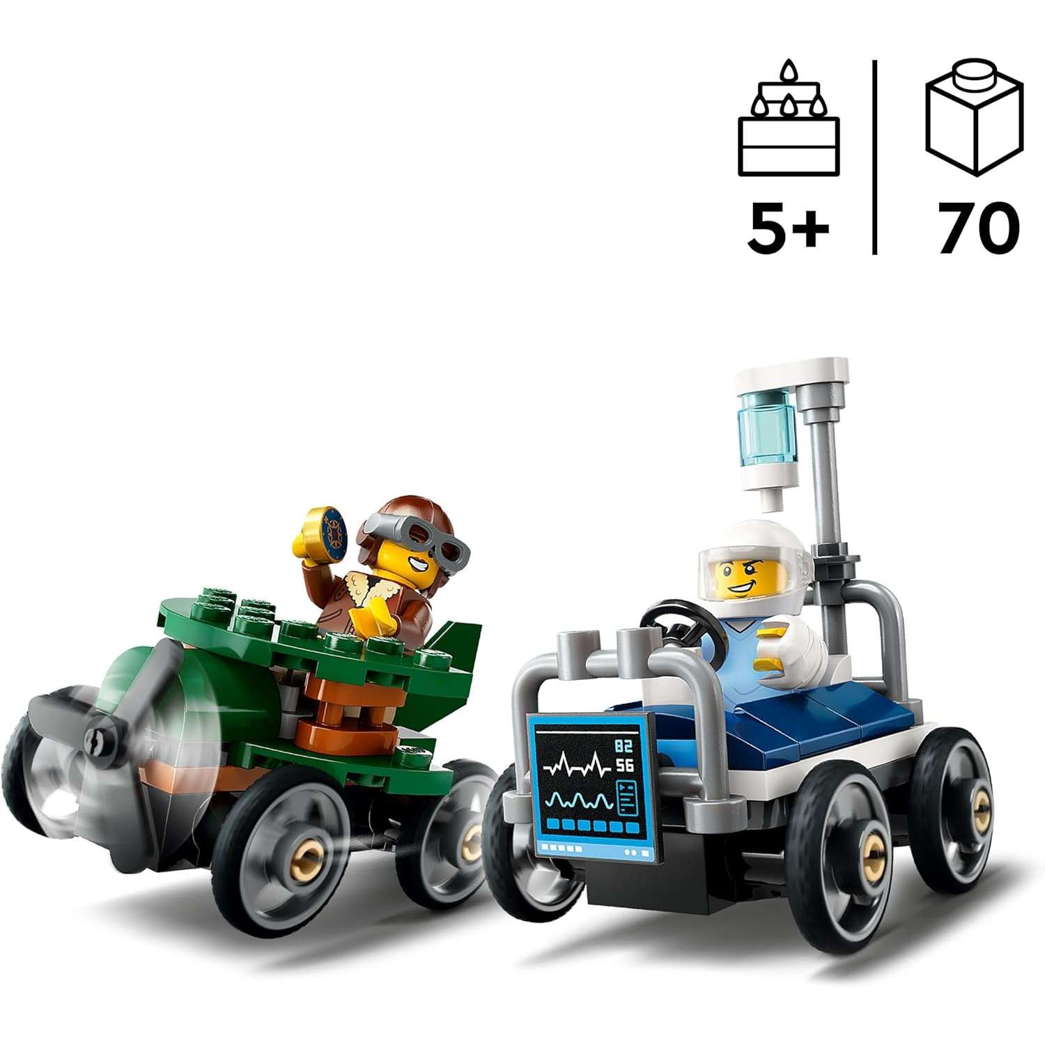 Конструктор LEGO City Самолет vs Скорая помощь блочный - фото 3