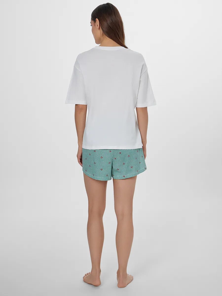 Пижама Mark Formelle (Марк Формэль) 592591/белый +зеленая клетка виши - фото 5