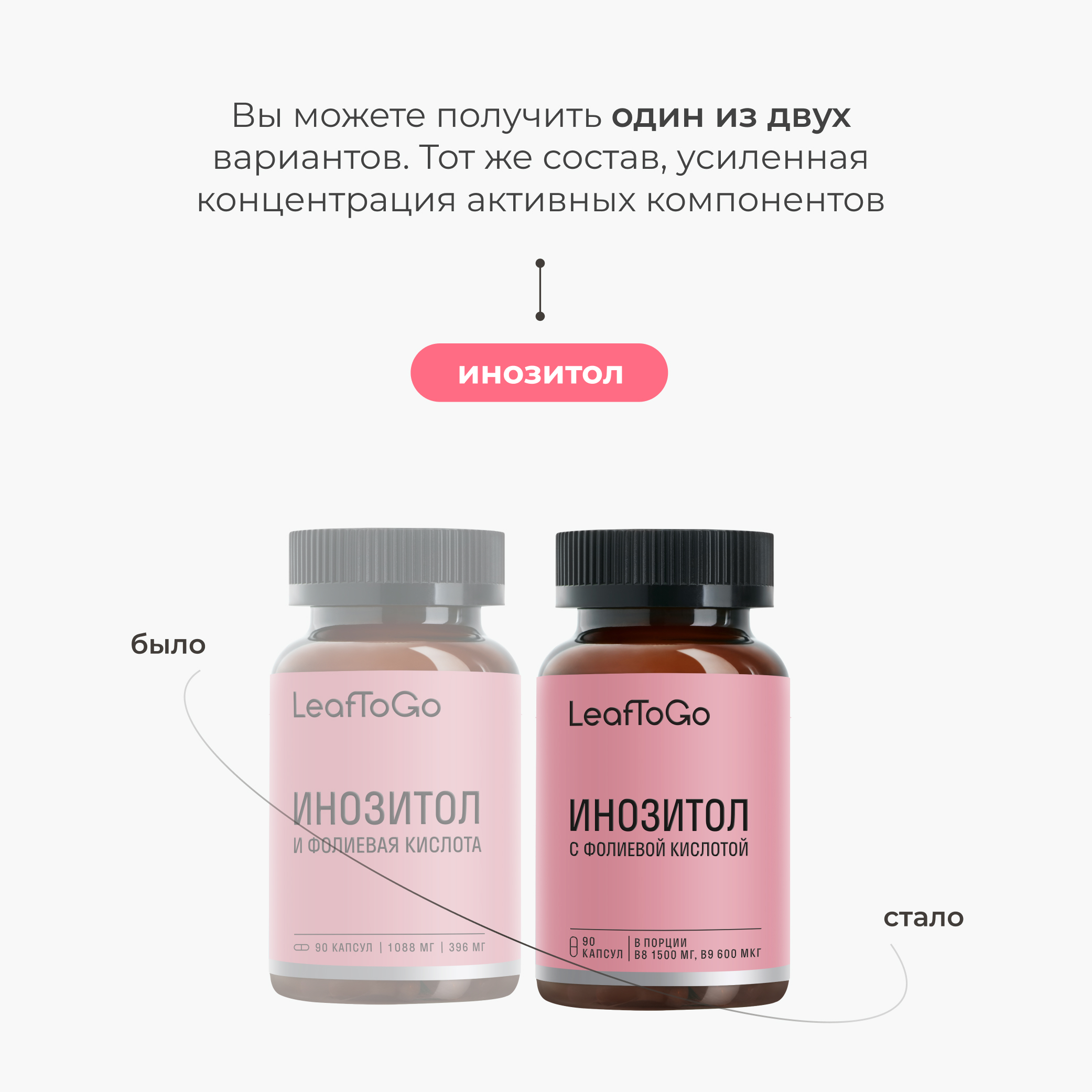 Витаминный комплекс LeafToGo Инозитол с фолиевой кислотой 90 капсул - фото 14