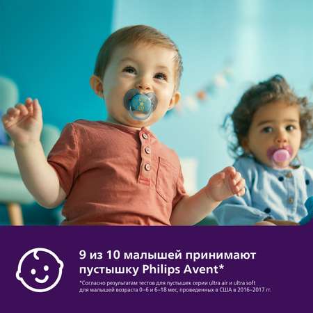 Пустышка Philips Avent ортодонтическая от 6 мес. 2 шт.