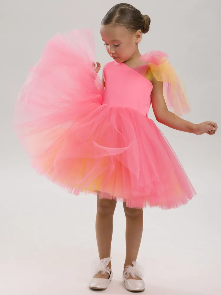 Платье LELUkids LD0115_мишель_неон - фото 3