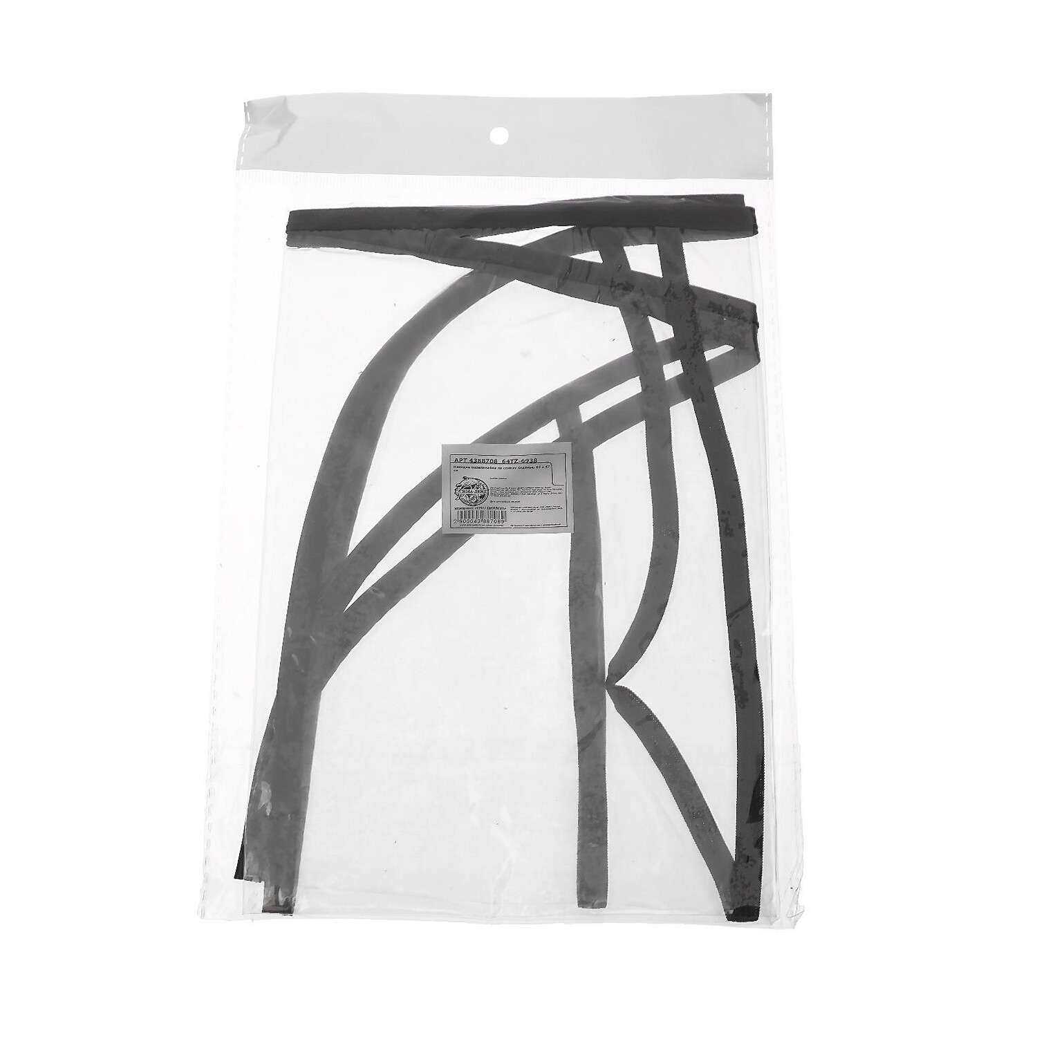 Накидка-незапинайка TORSO на спинку сиденья 58*42см прозрачная 4388708 - фото 7