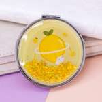 Зеркало карманное iLikeGift Fuit lemon yellow с увеличением