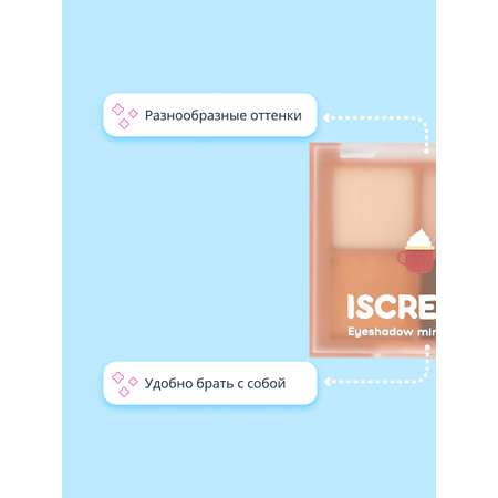 Палетка теней ISCREAM Desserts (cappuccino) тон 01-04