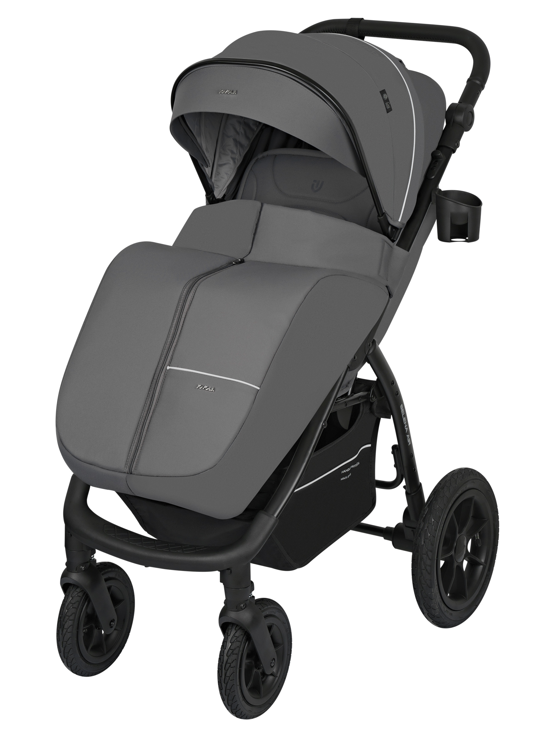 Коляска прогулочная JOVOLA Selena Air new темно-серый - фото 2