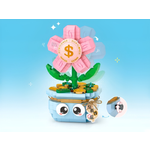 Конструктор Loz Денежный цветок розовый из мини-блоков 350 дет.