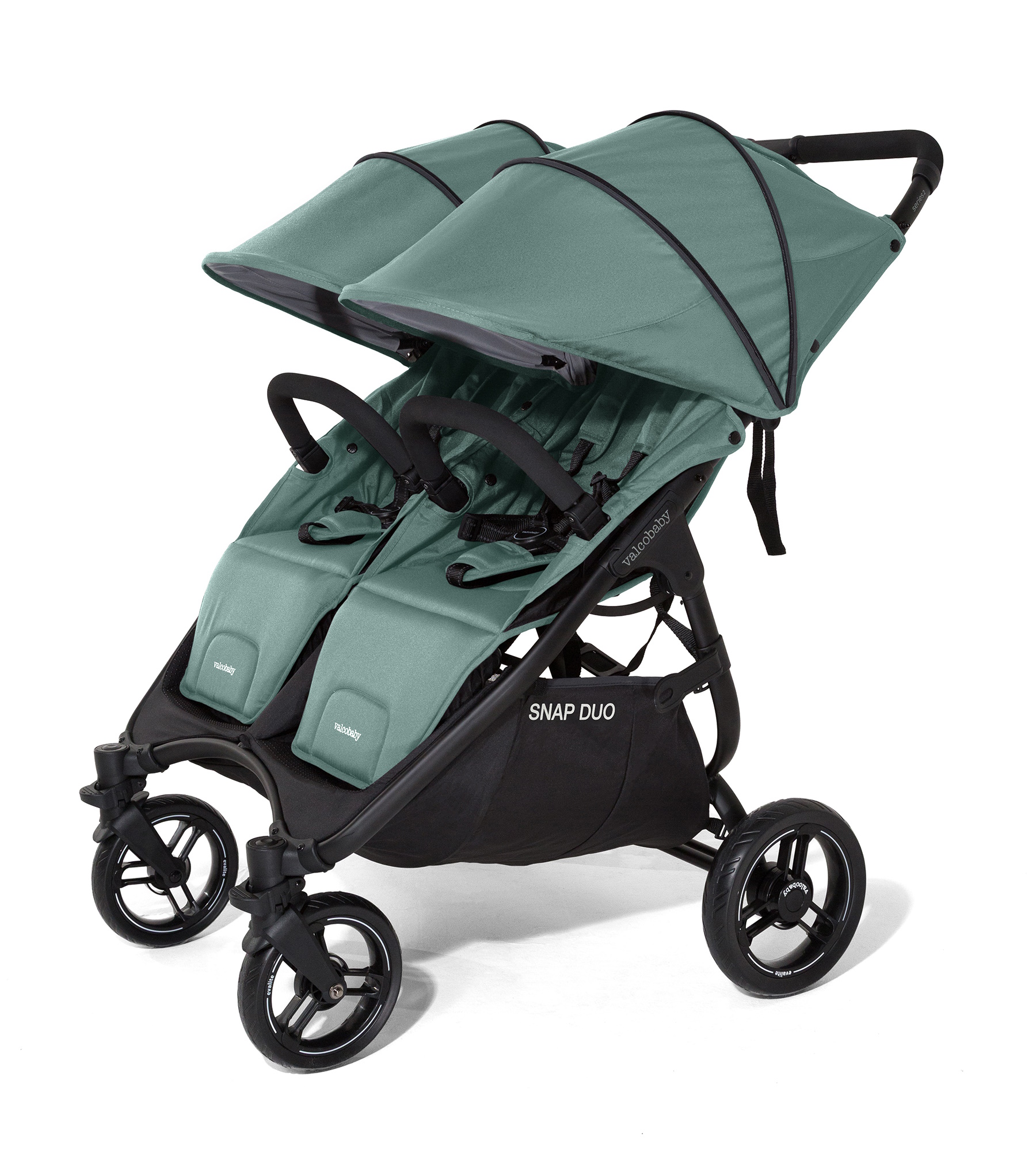 Коляска прогулочная для двойни Valco baby Snap Duo зеленый - фото 7