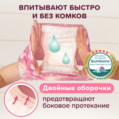 Трусики Tanoshi для девочек 4 (9-14кг) 20 шт.