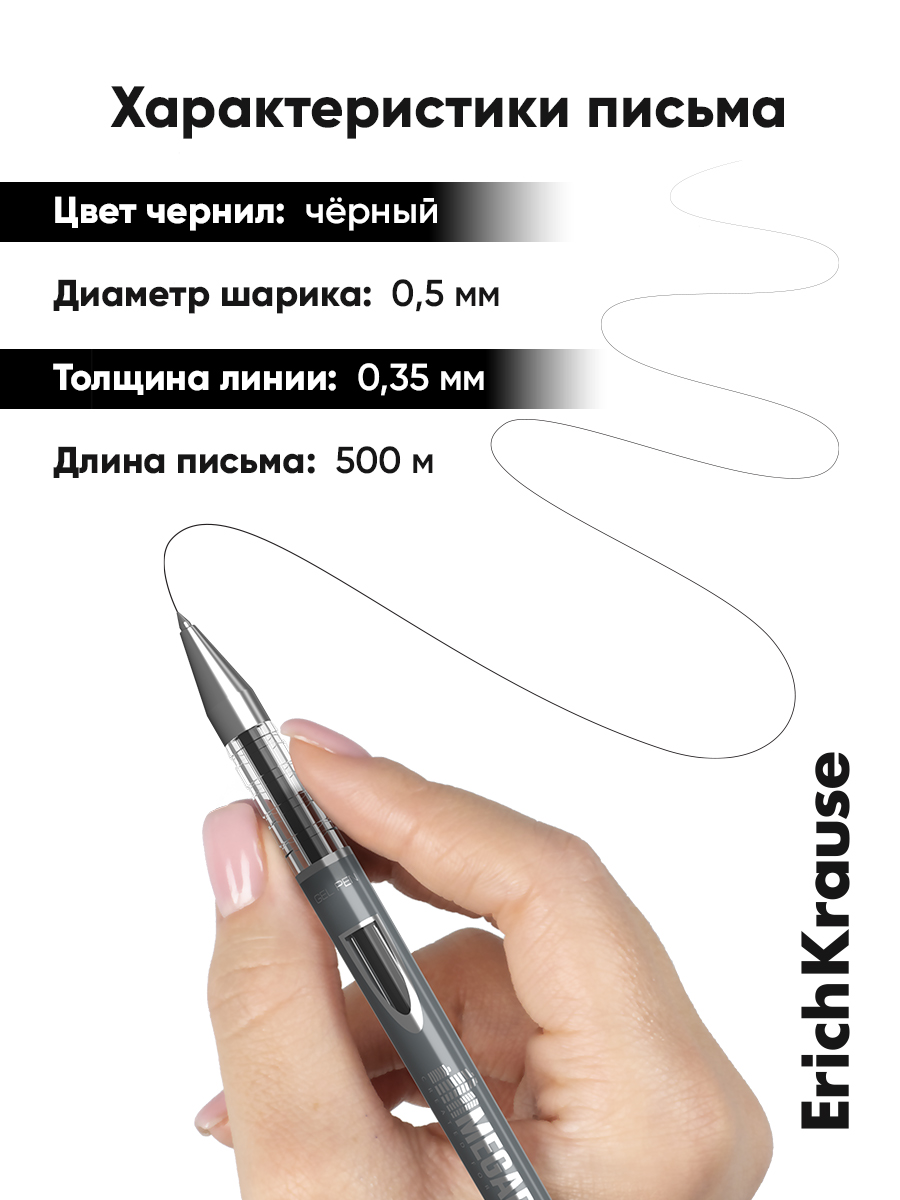 Ручка гелевая ErichKrause 12 шт. - фото 9