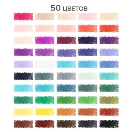 Карандаши цветные Brauberg 50 шт.