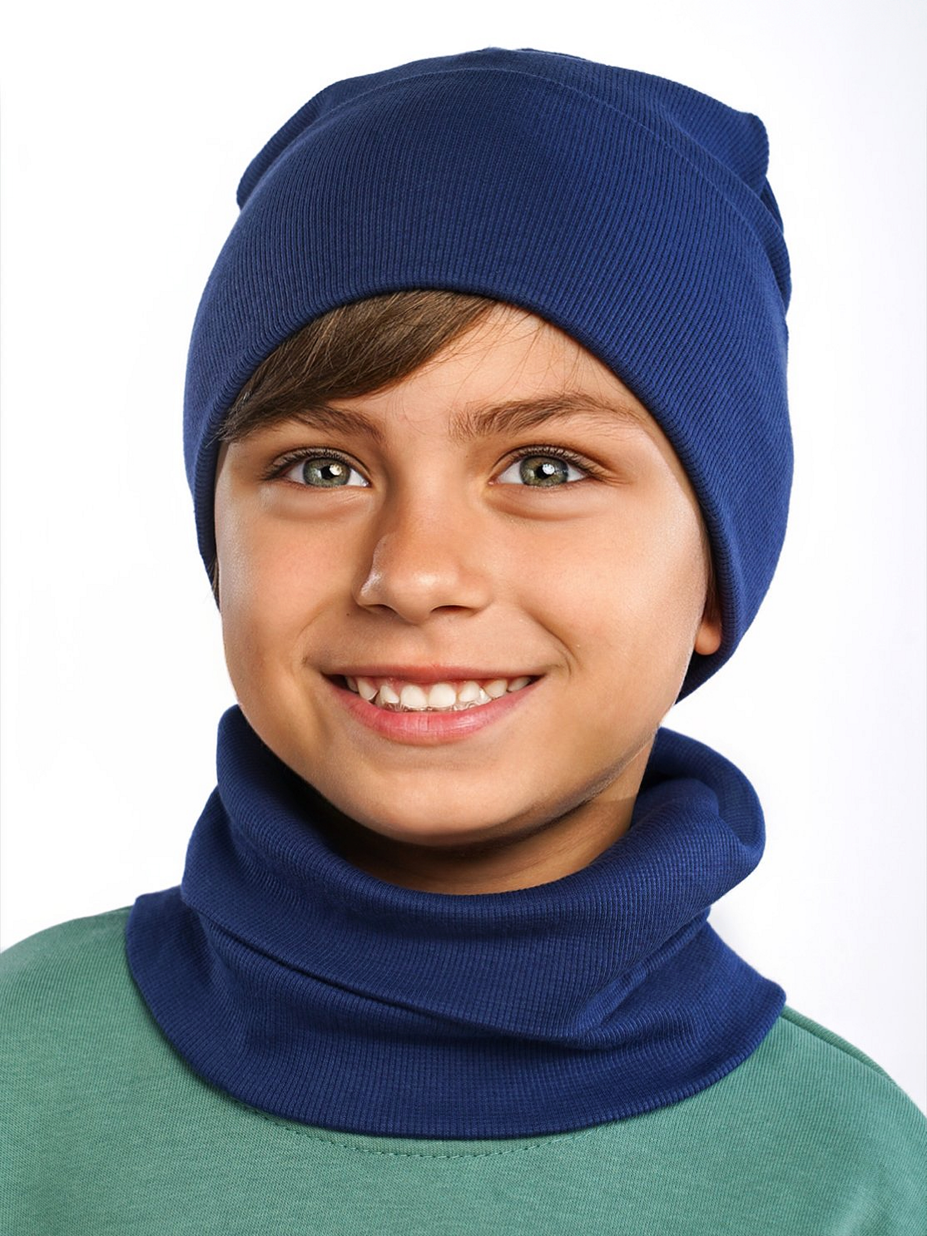 Шапка и снуд ПриКиндер U-Sp24554 Цвет: Джинса - фото 7