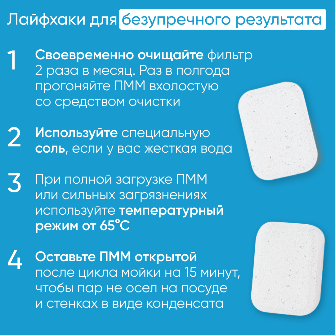 Таблетки CleanSo для посудомоечной машины 30 штук - фото 11