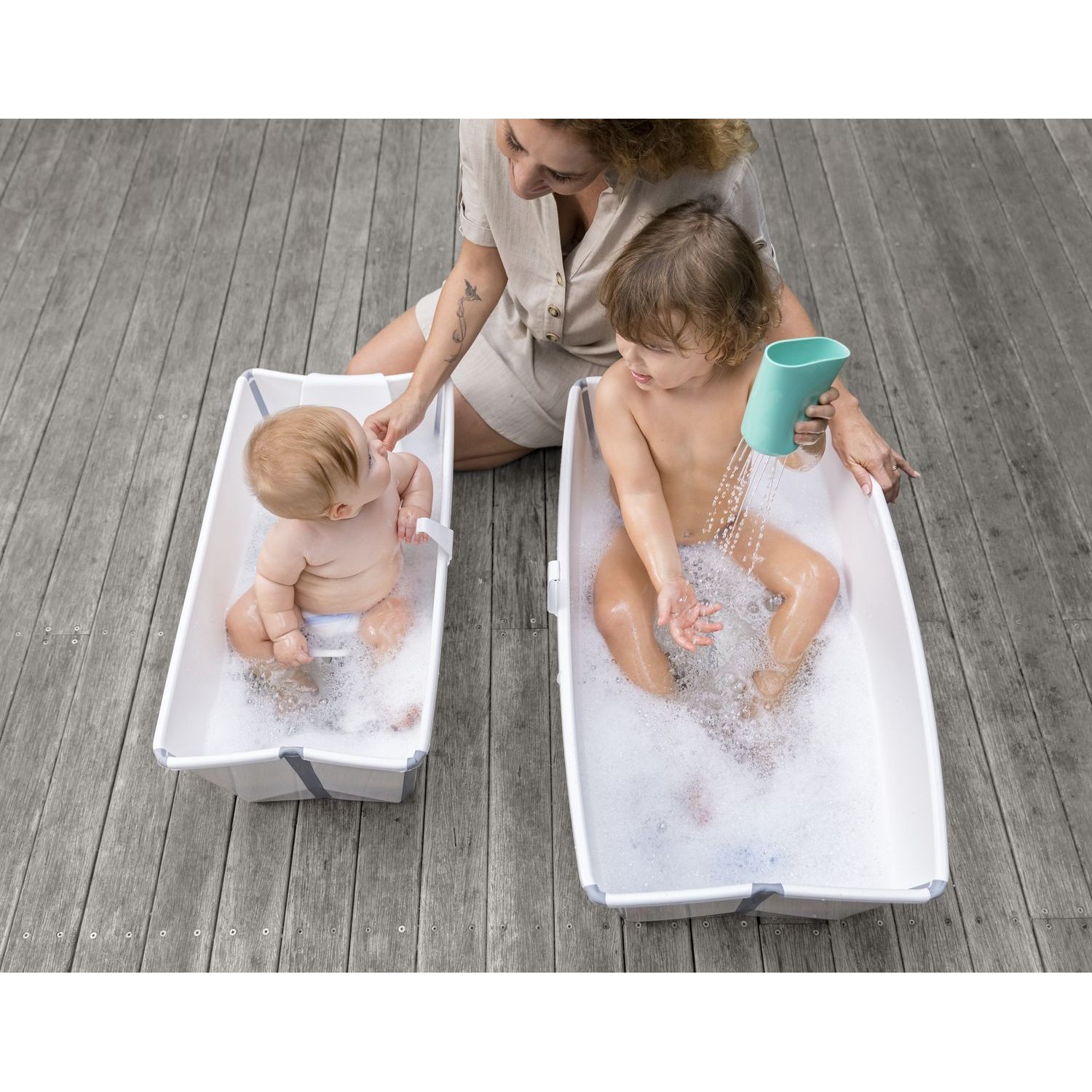 Ванночка Stokke Flexi Bath складная с горкой Белый - фото 10