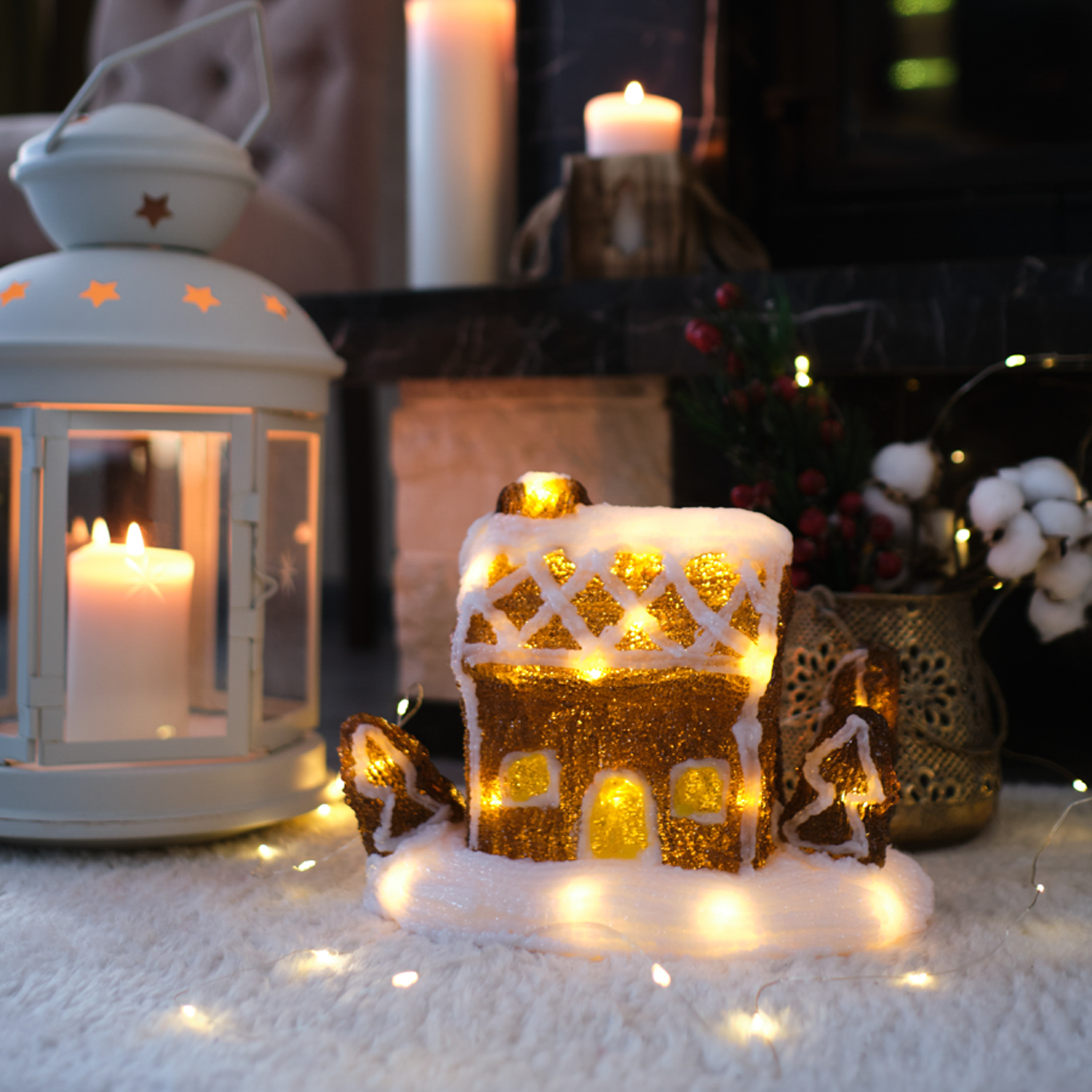 Акриловая светодиодная фигура-ночник NEON-NIGHT Пряничный домик 513-324 - фото 3