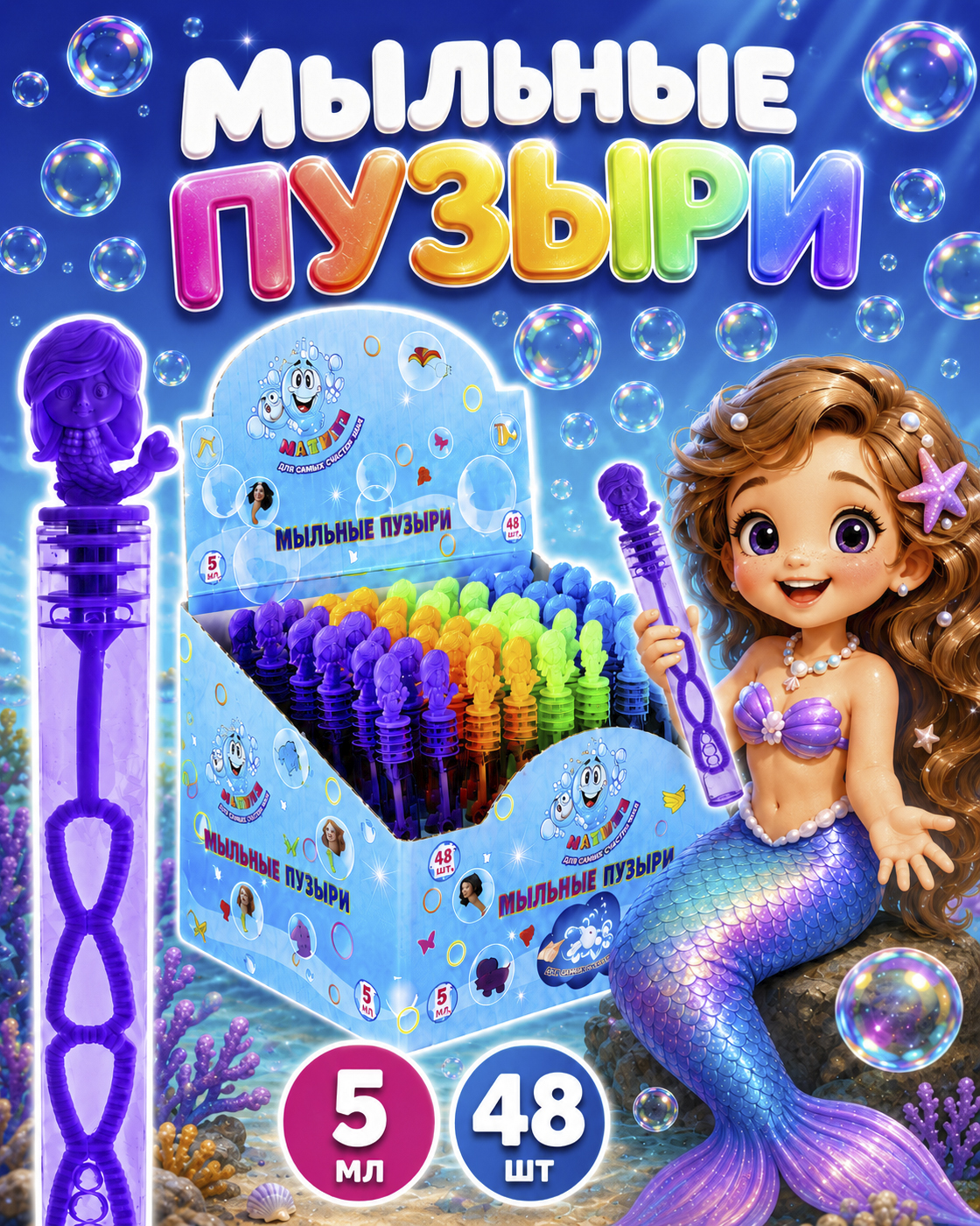 Мыльные пузыри 1TOY набор 48 штук - фото 1