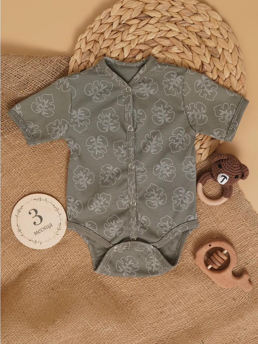 Боди 3 шт Супер Пупс нбр/3пр/бд/коррук/SK23хакилисточкиветочки - фото 10