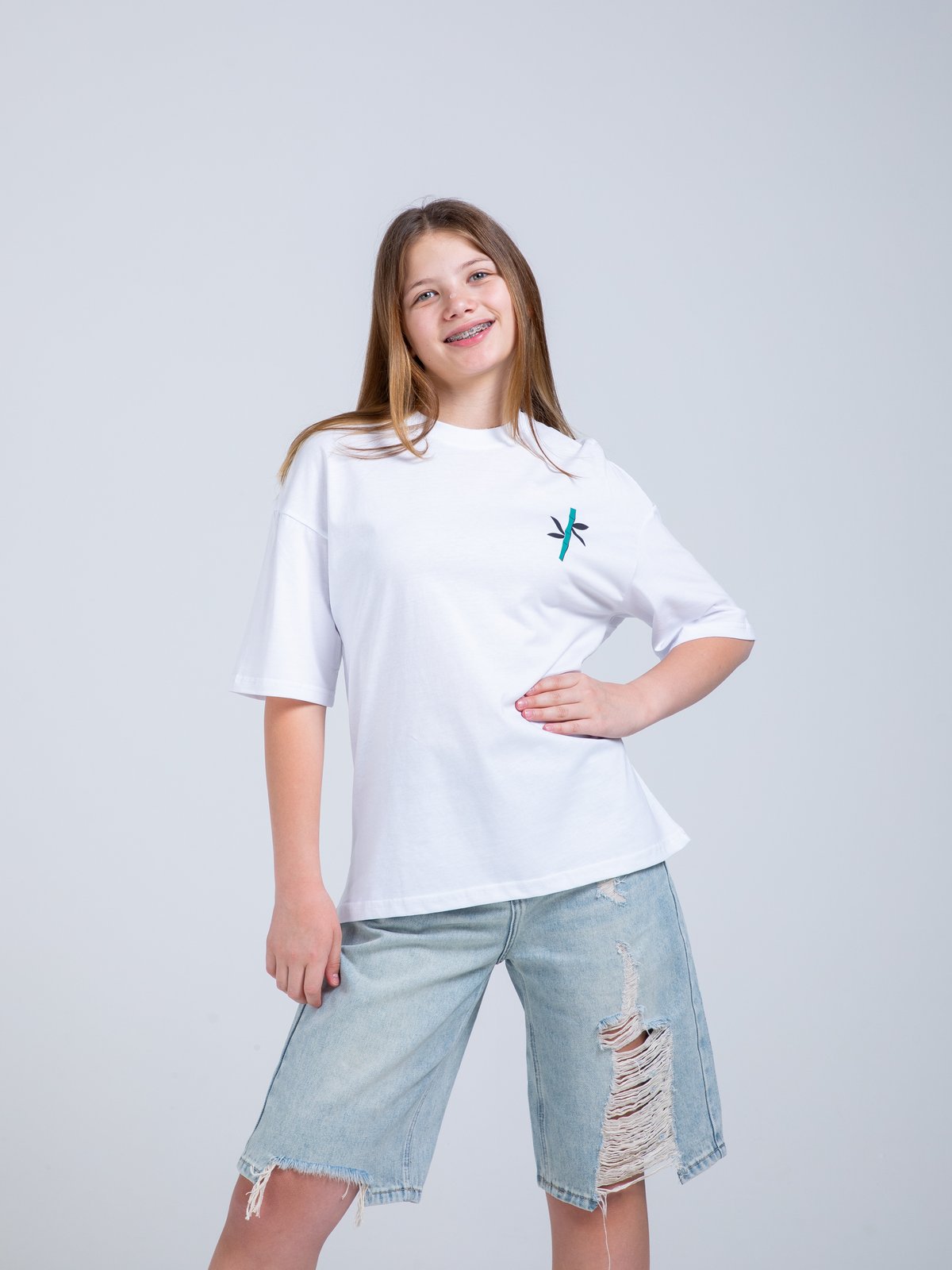 Футболка LACCOM 51464_белый-бирюзовый - фото 18