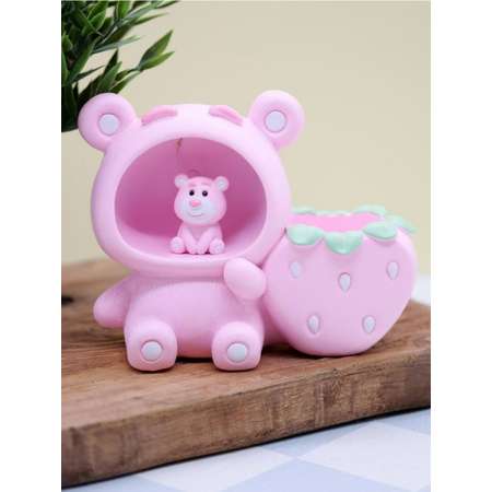 Ночник-подставка iLikeGift Strawberry bear pink