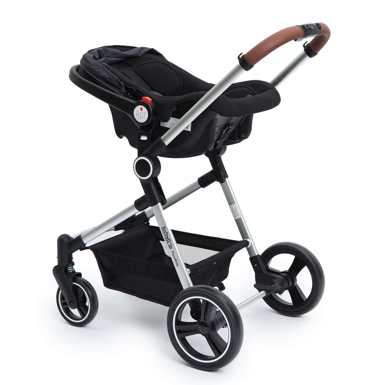 Коляска 3в1 Babyton Flexi Ride Black-Grey серый - фото 18