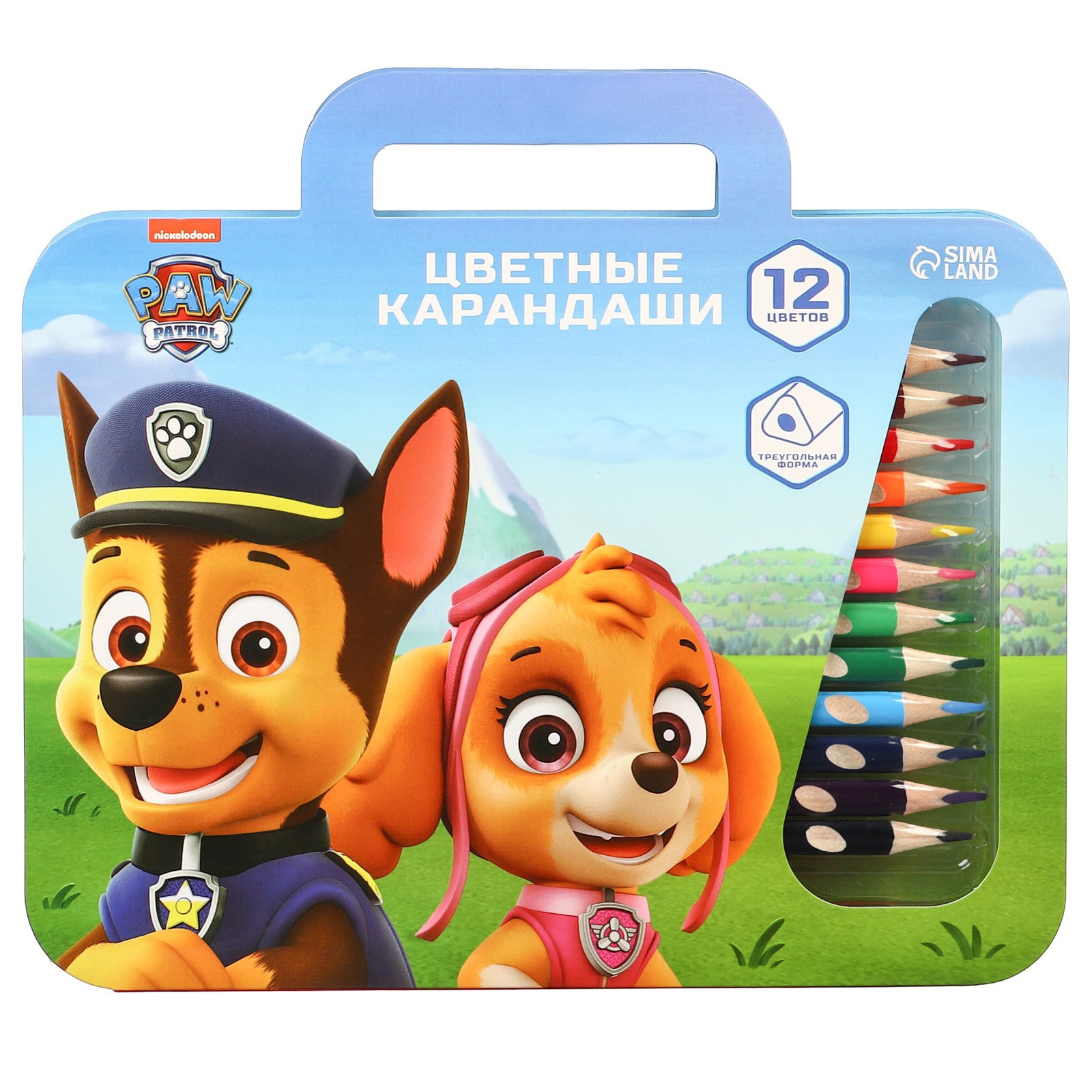 Карандаши цветные Paw Patrol 12 шт. - фото 8