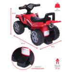 Каталка BabyCare Super atv кожаное сиденье красный