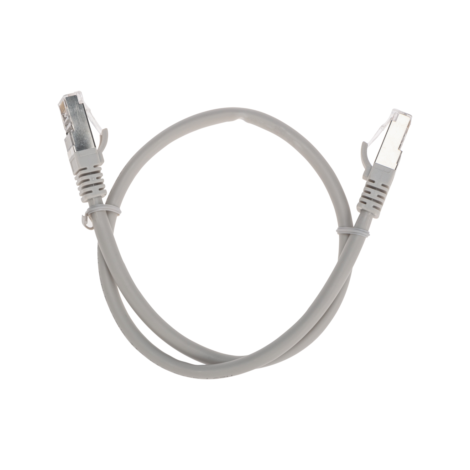 Патч-корд REXANT 0.5 метра Cat 6A 10G RJ45-RJ45 28AWG LSZH серый - фото 1