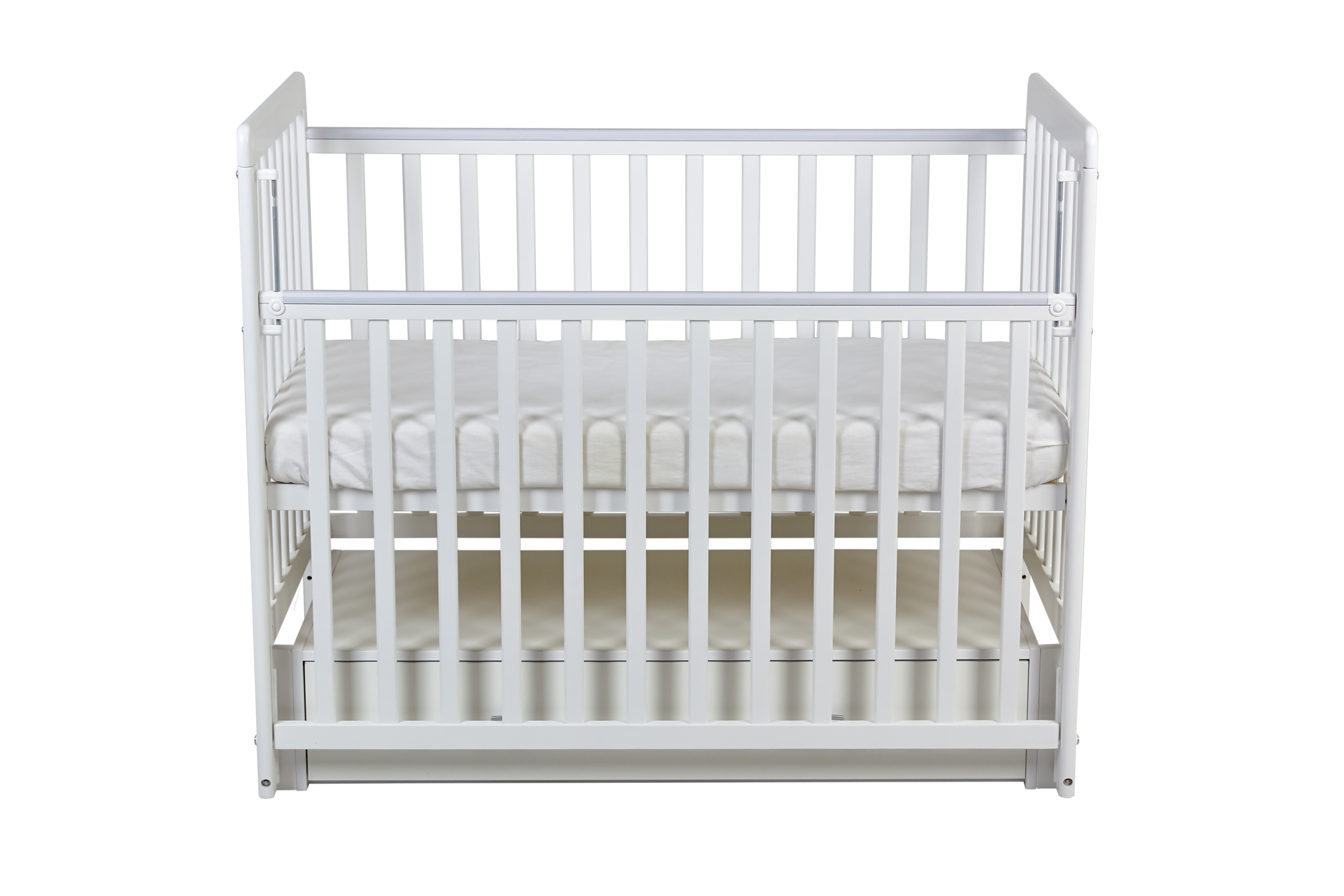 Детская кроватка Polini kids прямоугольная, универсальный маятник (белый) - фото 10