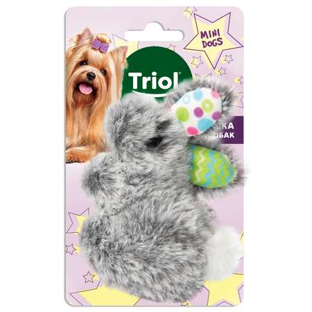 Игрушка для собак Triol Mini dogs Зайчик Серый