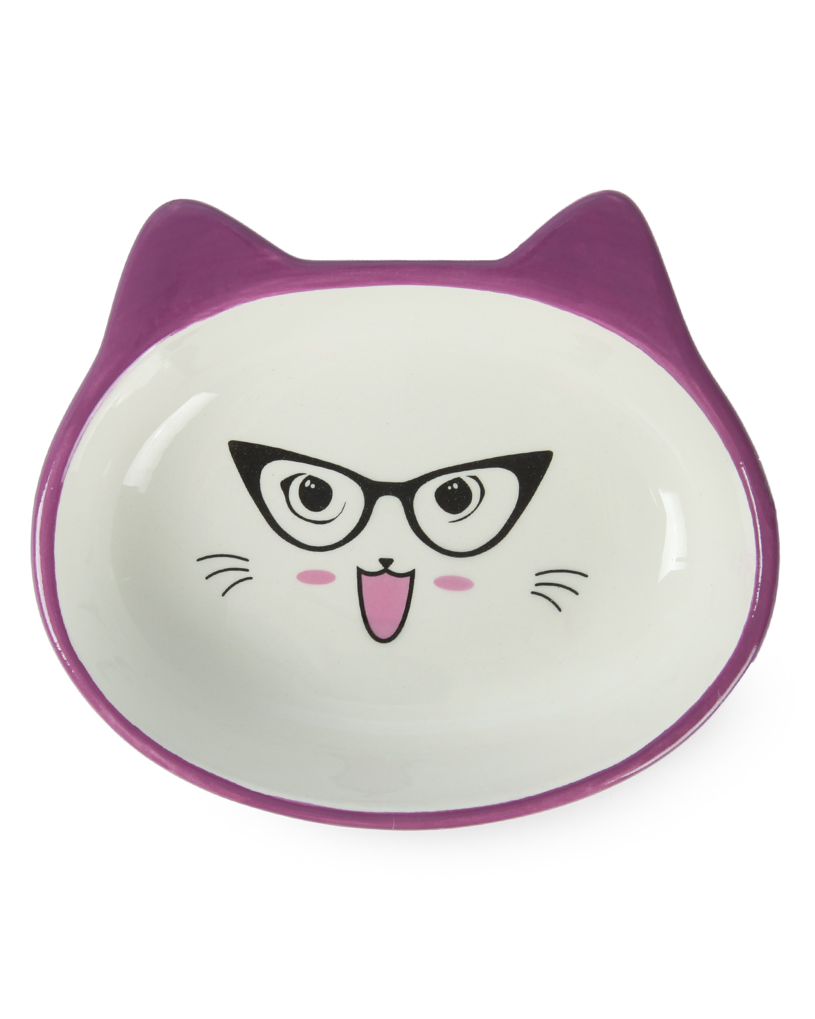 Миска для животного Barbaks Котик в очках 13.4*4см - фото 1