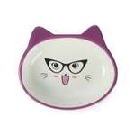 Миска для животного Barbaks Котик в очках 13.4*4см