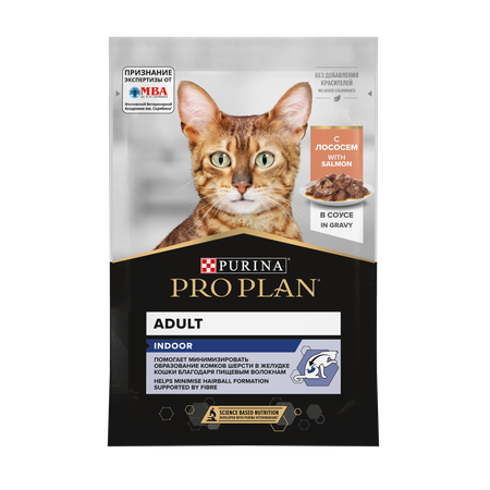 Корм влажный для кошек PRO PLAN Nutri Savour 85г с лососем в соусе пауч