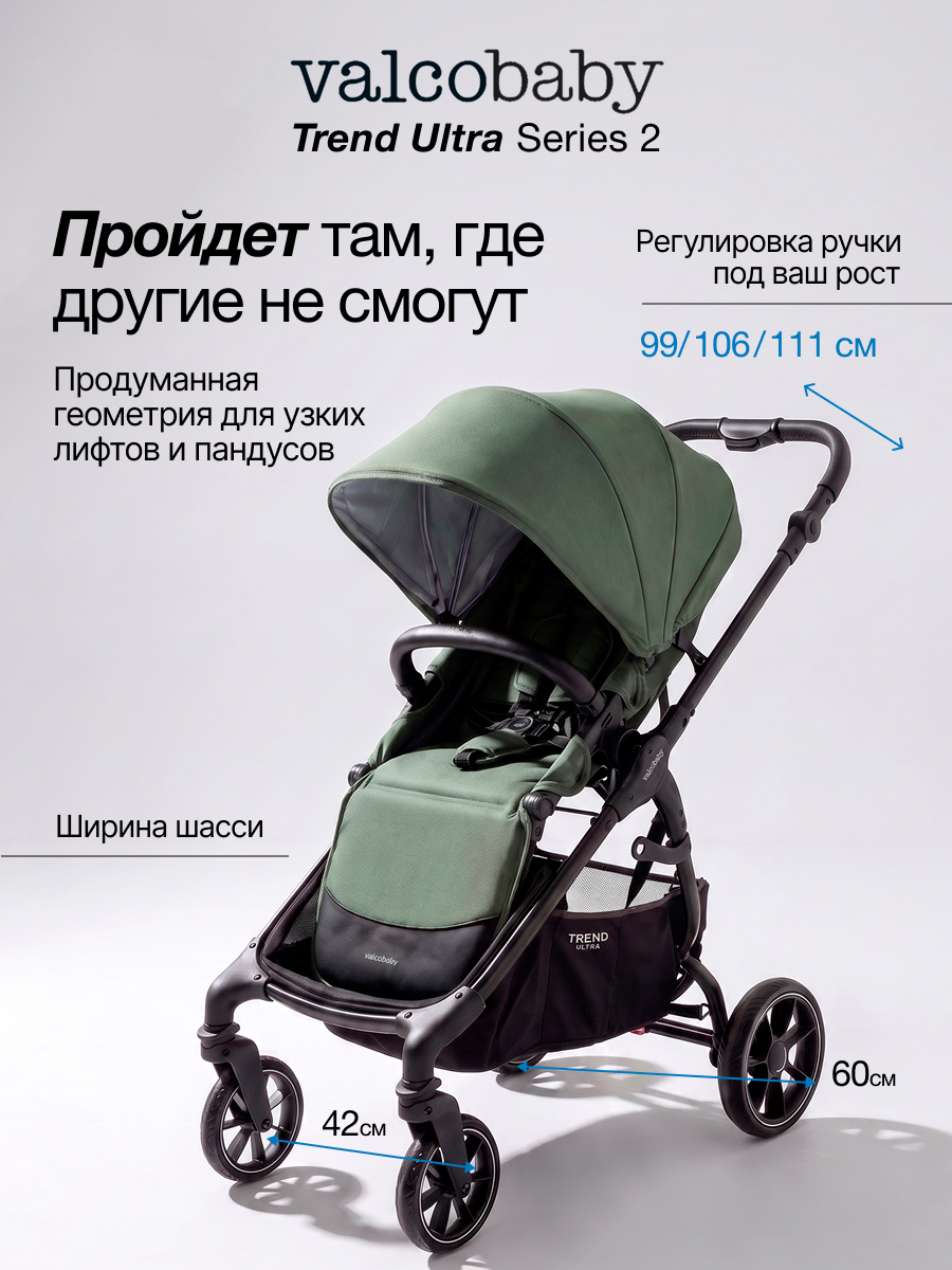 Коляска прогулочная Valco baby Trend Ultra серия 2 зеленый - фото 15